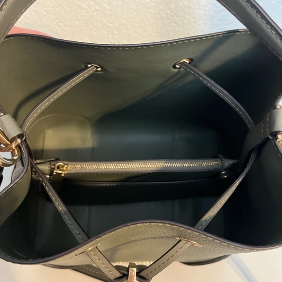 Michael Kors Olive Green Bucket Bag - Picture 2 of 6